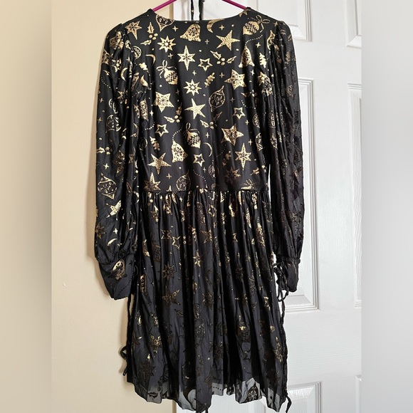 Black Milk Burned Velvet Christmas Baubles Heavenly Dress - Picture 3 of 5